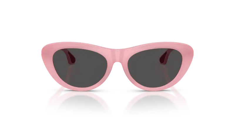 Burberry Bambino JB4004U 418087 Occhiali da sole Iniettato Rosa Grigio Cat Eye Normale miniatura 2