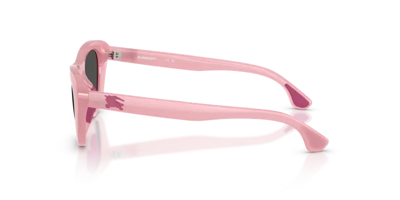 Burberry Bambino JB4004U 418087 Occhiali da sole Iniettato Rosa Grigio Cat Eye Normale miniatura 3