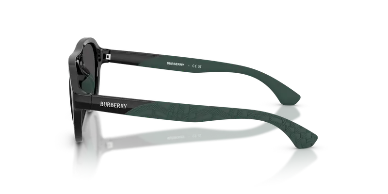 Burberry Bambino JB4005U 300187 Occhiali da sole Iniettato Nero Grigio Pilot Normale miniatura 3