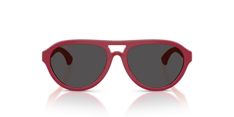 Burberry Bambino JB4005U 418187 Occhiali da sole Iniettato Rosso Grigio Pilot Normale miniatura 2