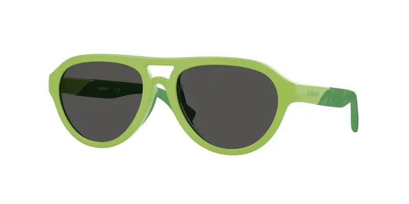 Burberry Bambino JB4005U  418287 Occhiali da sole Iniettato Verde Grigio Pilot Normale