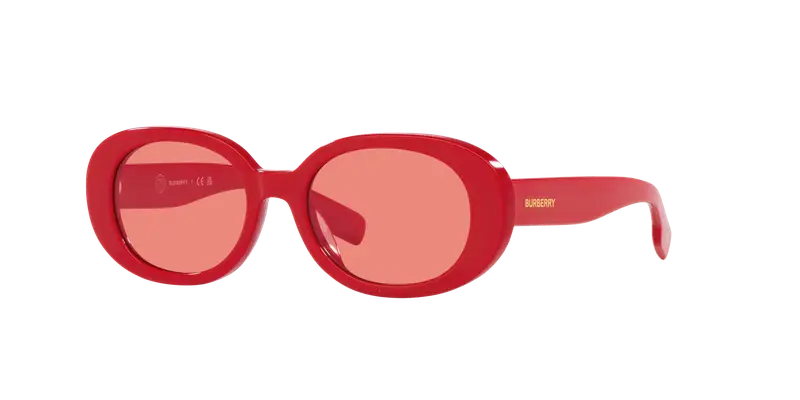 Burberry Bambino JB4339 391984 Occhiali da sole Acetato Rosso Rosa Rotonda Normale miniatura 2
