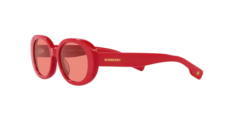Burberry Bambino JB4339 391984 Occhiali da sole Acetato Rosso Rosa Rotonda Normale miniatura 3