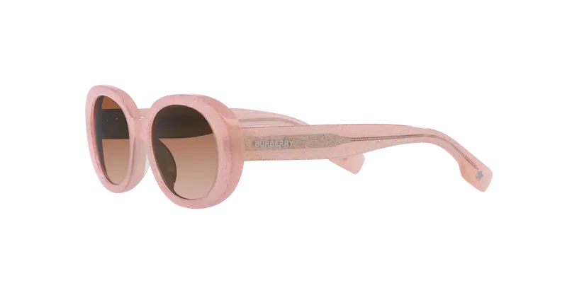 Burberry Bambino JB4339 392313 Occhiali da sole Acetato Rosa Marrone Rotonda Normale Sfumato miniatura 3