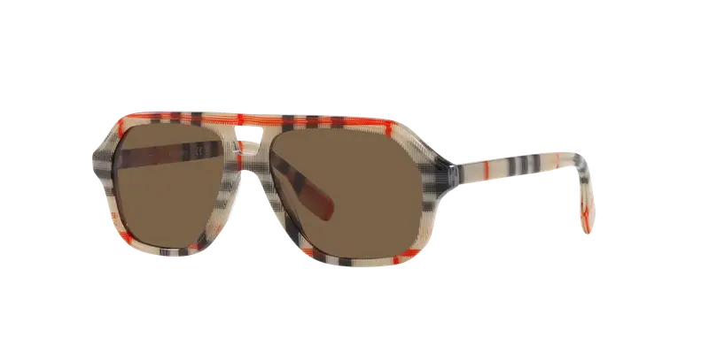 Burberry Bambino JB4340 377873 Occhiali da sole Acetato Marrone Marrone Geometrica Normale miniatura 2