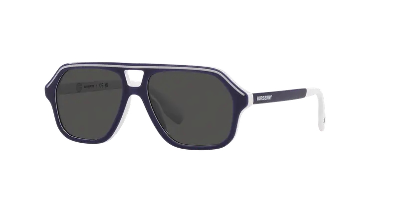 Burberry Bambino JB4340 392687 Occhiali da sole Acetato Blu Grigio Geometrica Normale miniatura 2