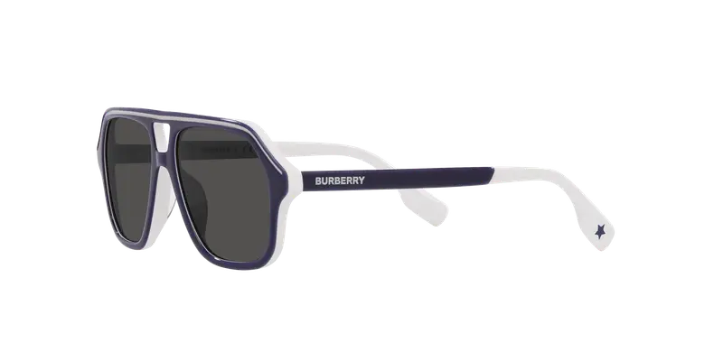 Burberry Bambino JB4340 392687 Occhiali da sole Acetato Blu Grigio Geometrica Normale miniatura 3