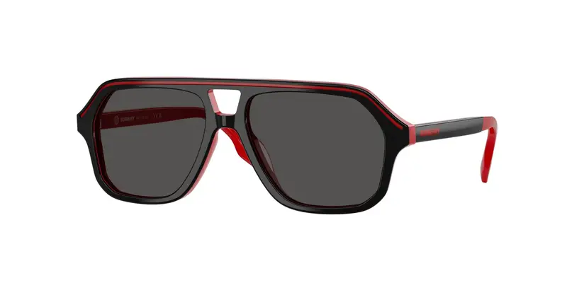 Burberry Bambino JB4340 414987 Occhiali da sole Acetato Nero Grigio Geometrica Normale