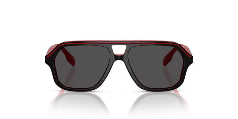 Burberry Bambino JB4340 414987 Occhiali da sole Acetato Nero Grigio Geometrica Normale miniatura 2