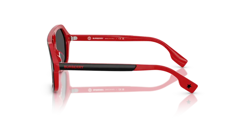 Burberry Bambino JB4340 414987 Occhiali da sole Acetato Nero Grigio Geometrica Normale miniatura 3