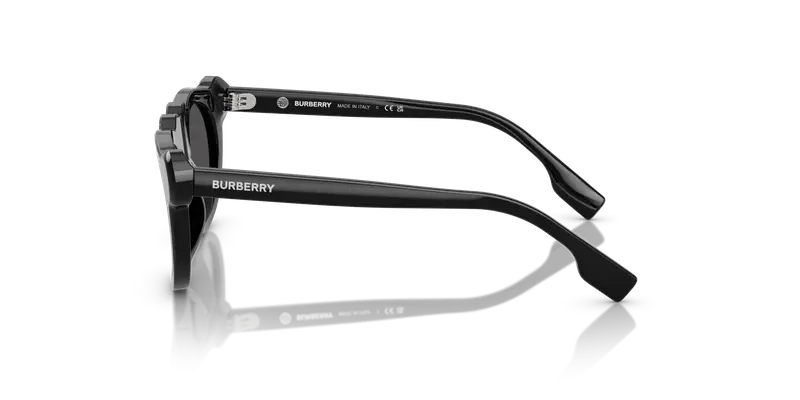 Burberry Bambino JB4355 300187 Occhiali da sole Acetato Nero Grigio Rotonda Normale miniatura 3