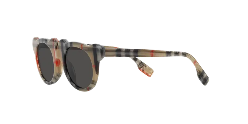 Burberry Bambino JB4355 377887 Occhiali da sole Acetato Marrone Grigio Rotonda Normale miniatura 3