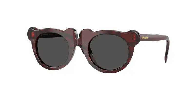 Burberry Bambino JB4355 411587 Occhiali da sole Acetato Rosso Grigio Rotonda Normale
