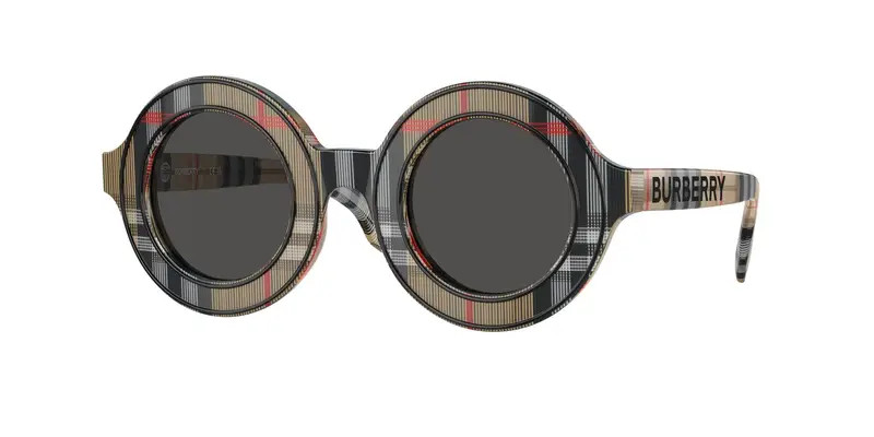 Burberry Bambino JB4386  377887 Occhiali da sole Acetato Marrone Grigio Rotonda Normale