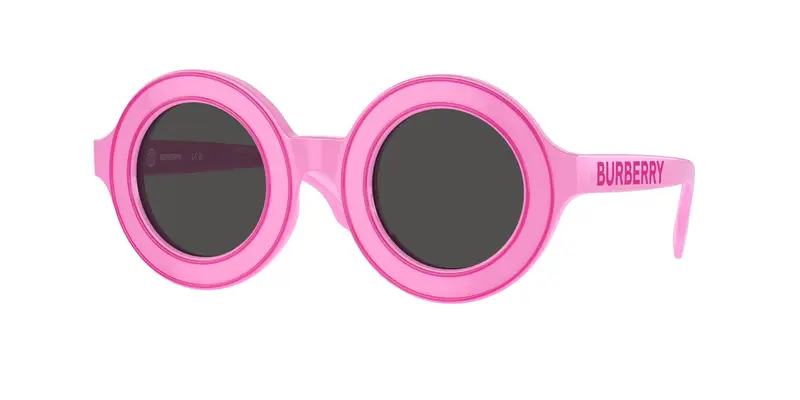 Burberry Bambino JB4386  404687 Occhiali da sole Acetato Rosa Grigio Rotonda Normale