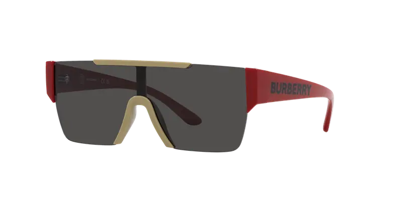 Burberry Bambino JB4387 404787 Occhiali da sole Iniettato Beige Grigio Squadrata Normale miniatura 2