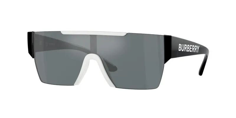 Burberry Bambino JB4387  40496G Occhiali da sole Iniettato Bianco Grigio Squadrata Specchiate