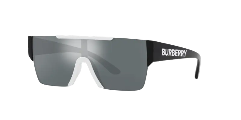 Burberry Bambino JB4387 40496G Occhiali da sole Iniettato Bianco Grigio Squadrata Specchiate miniatura 2