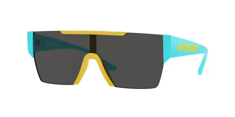 Burberry Bambino JB4387  405087 Occhiali da sole Iniettato Giallo Grigio Squadrata Normale