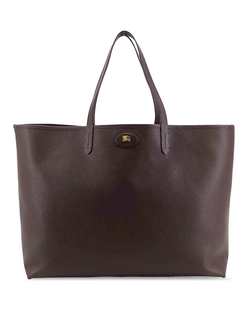 Borsa Shopping Reversibile Con Motivo Check Beige