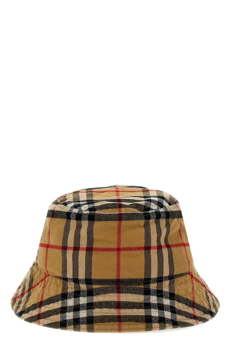 Bucket Hat Check Beige