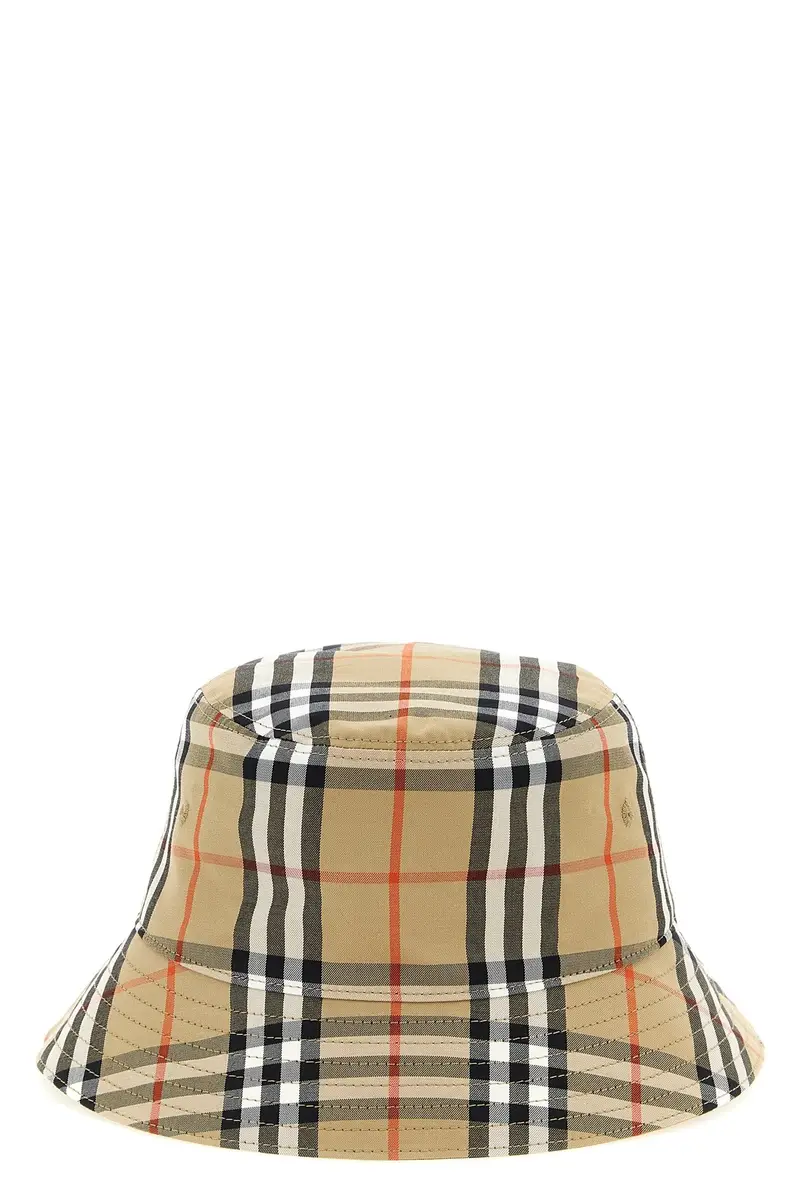 Bucket Hat Check Beige