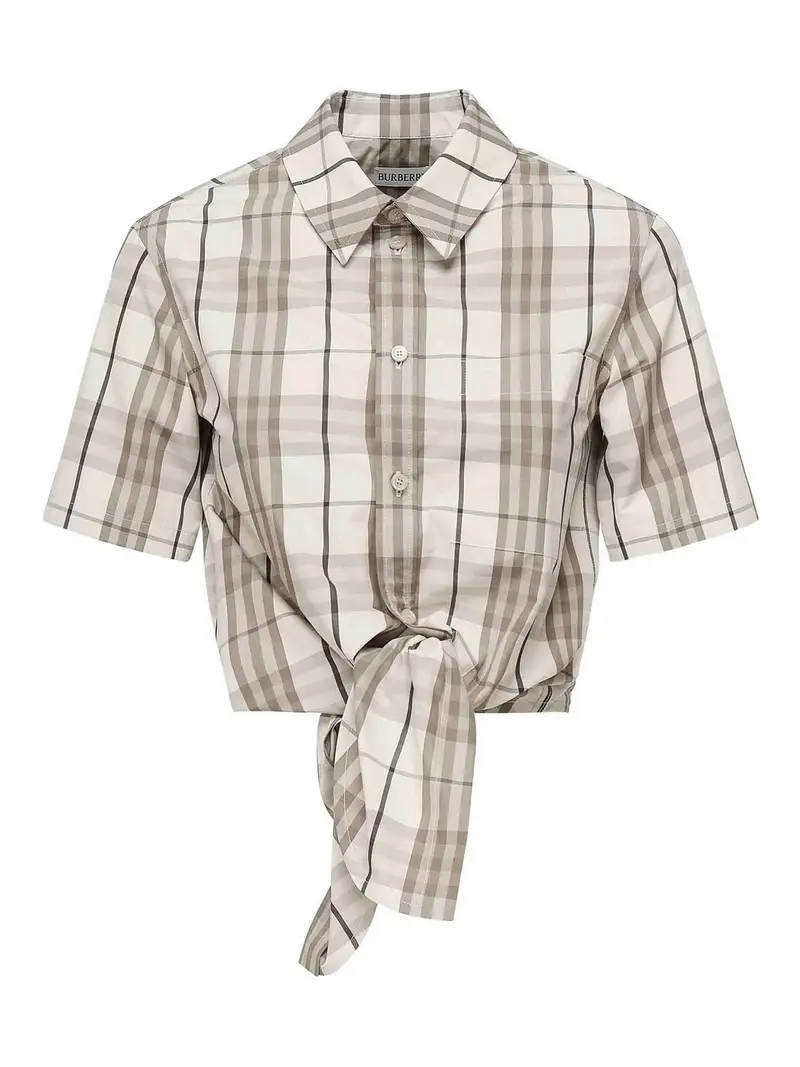 Camicia con stampa Vintage Check Beige