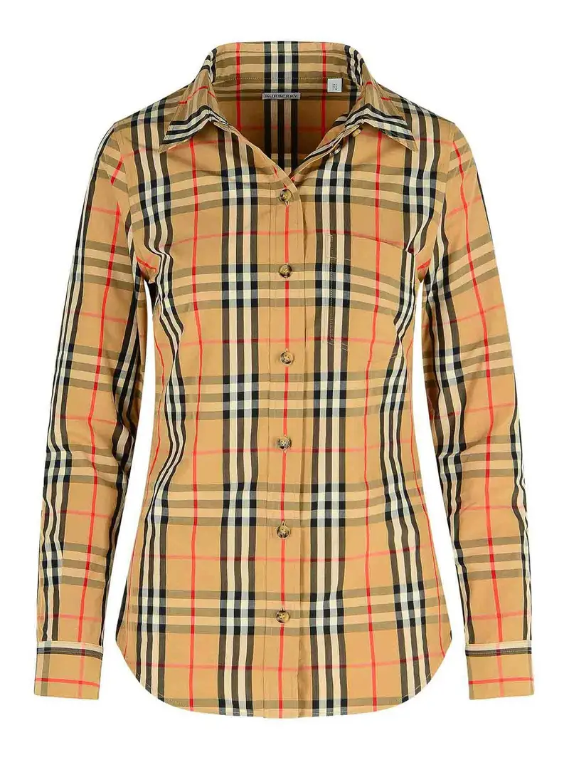 Camicia di cotone beige