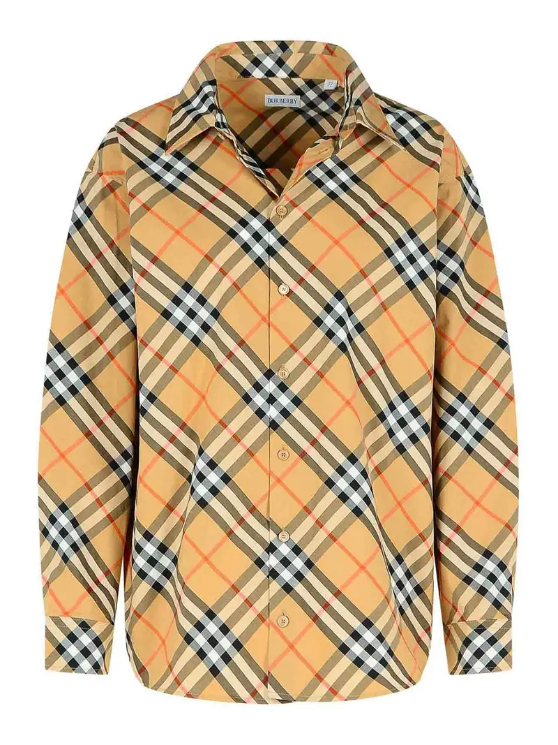 Camicia in cotone beige