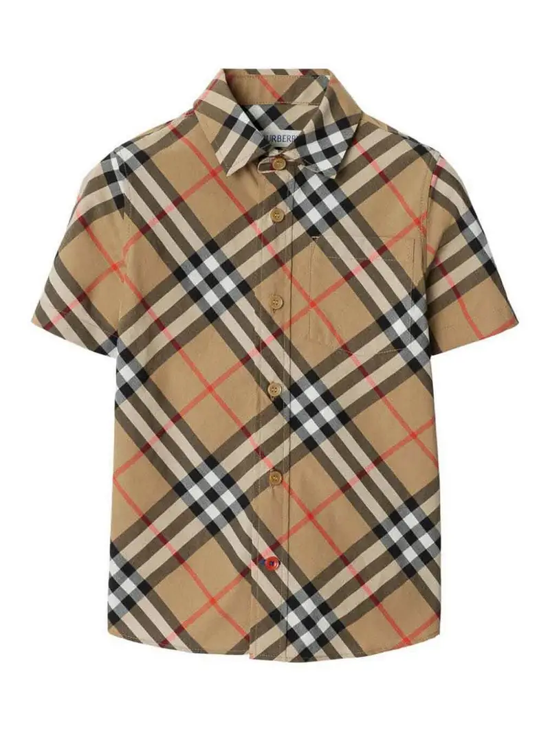 Camicia Maniche Corte Vintage Check Nero