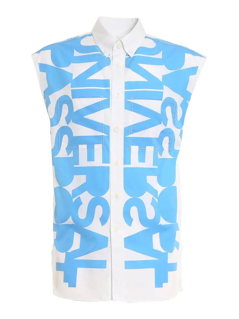 Camicia senza maniche Azzurro