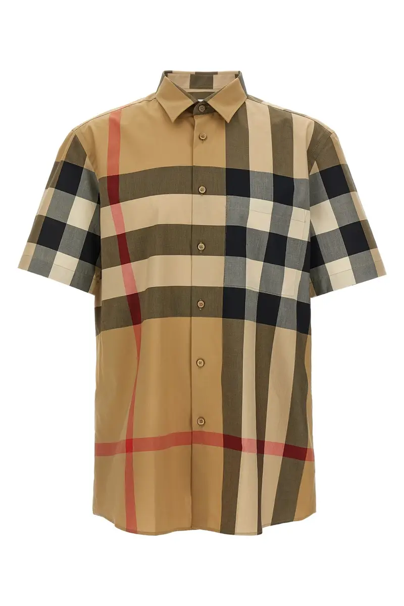 Burberry Maglia beige con Stampa Check