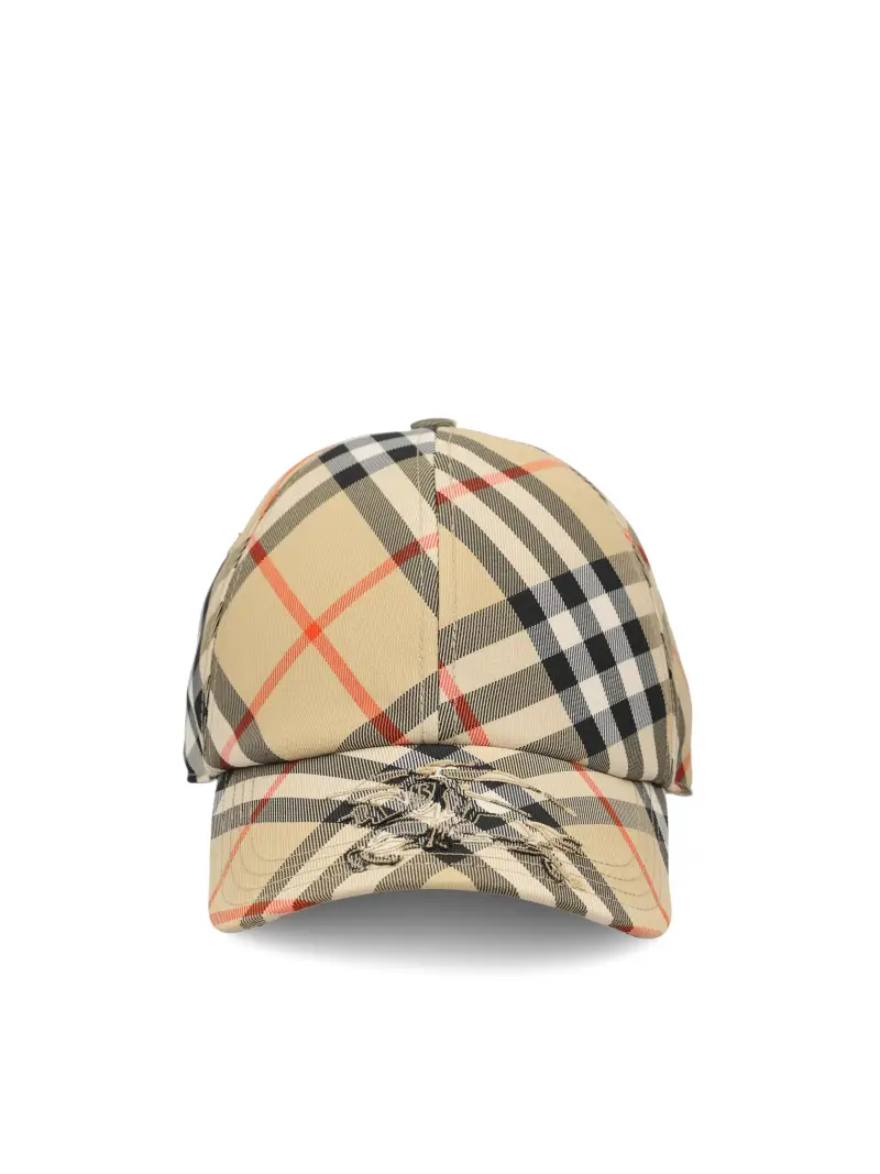 Cappellino Da Baseball Check BEIGE miniatura 2