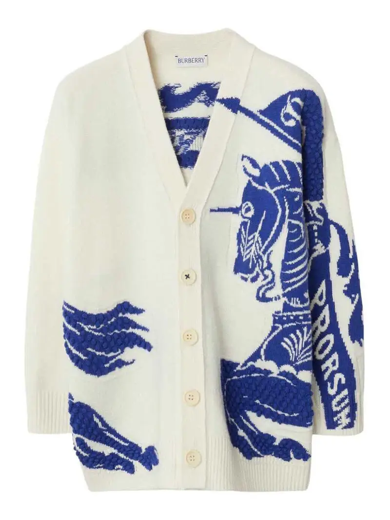 Burberry Cardigan Blu 3271925