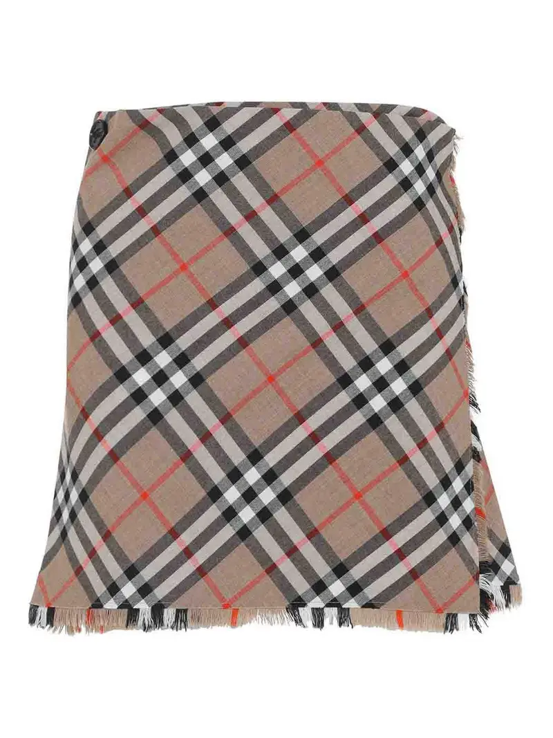 Controlla la gonna midi Nero