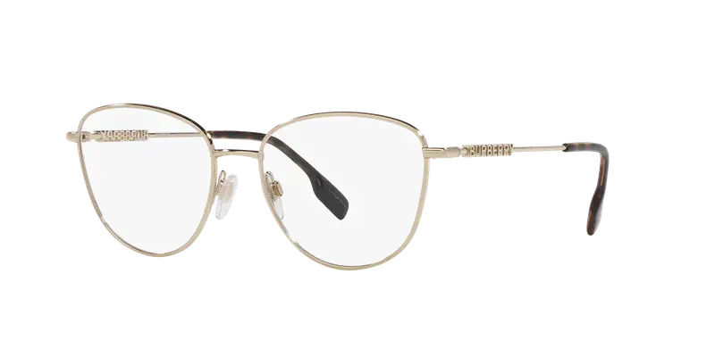 Burberry Donna BE1376 VIRGINIA 1340 Montature da vista Acciaio Oro Trasparente Pantos Normale miniatura 2