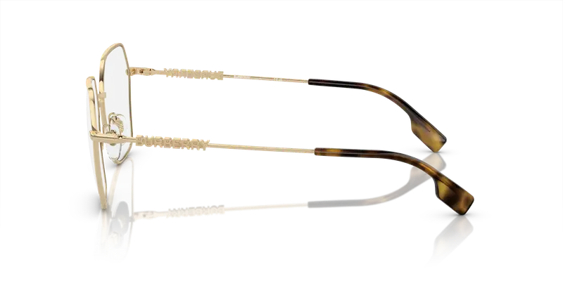 Burberry Donna BE1381 1109 Montature da vista Acciaio Oro Trasparente Geometrica Normale miniatura 3