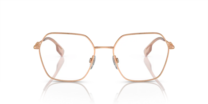 Burberry Donna BE1381 1337 Montature da vista Acciaio Oro Trasparente Geometrica Normale miniatura 2