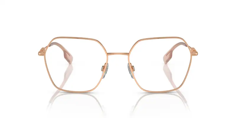 Donna BE1381 1337 Montature da vista Acciaio Oro Trasparente Geometrica Normale miniatura 3