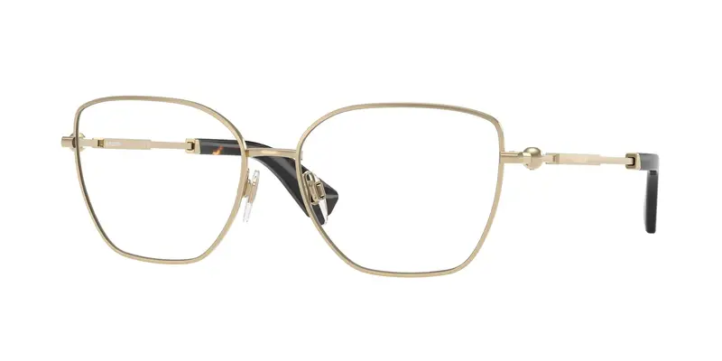 Burberry Donna BE1390 1109 Montature da vista Acciaio Oro Trasparente Cat Eye Normale