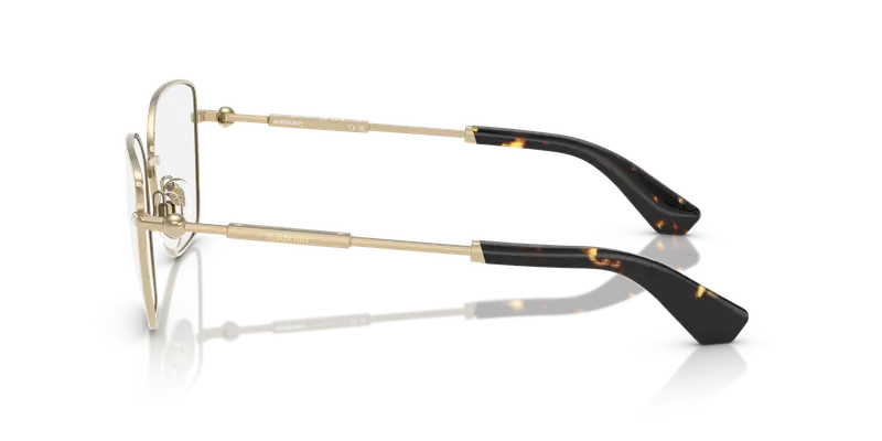 Burberry Donna BE1390 1109 Montature da vista Acciaio Oro Trasparente Cat Eye Normale miniatura 3