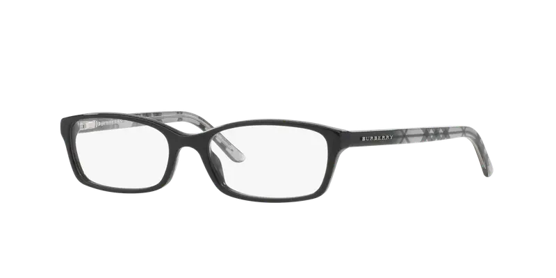 Burberry Donna BE2073 3164 Montature da vista Acetato Nero Trasparente Pillow Normale