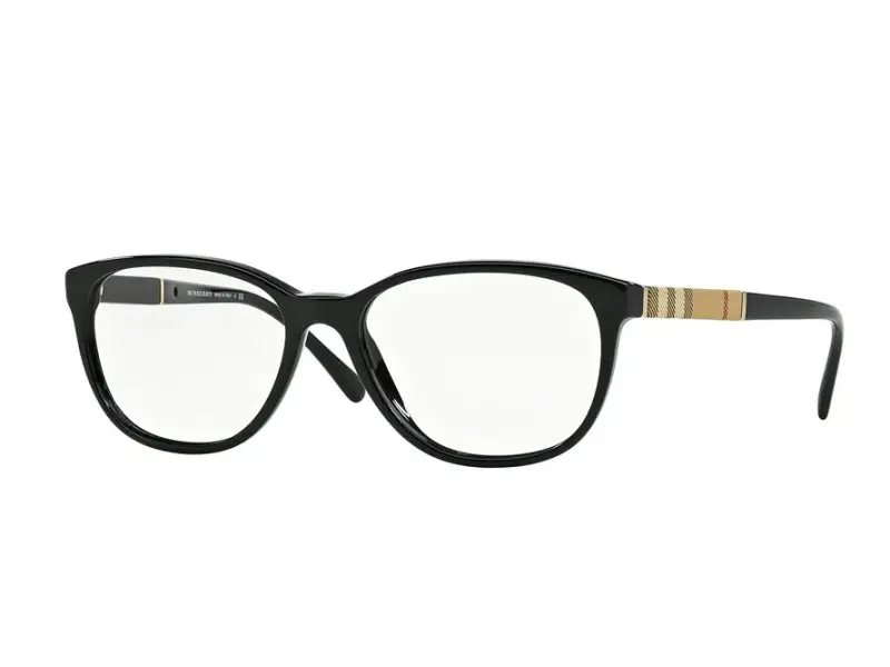 Burberry Donna BE2172 3001 Montature da vista Acetato Nero Trasparente Squadrata Normale
