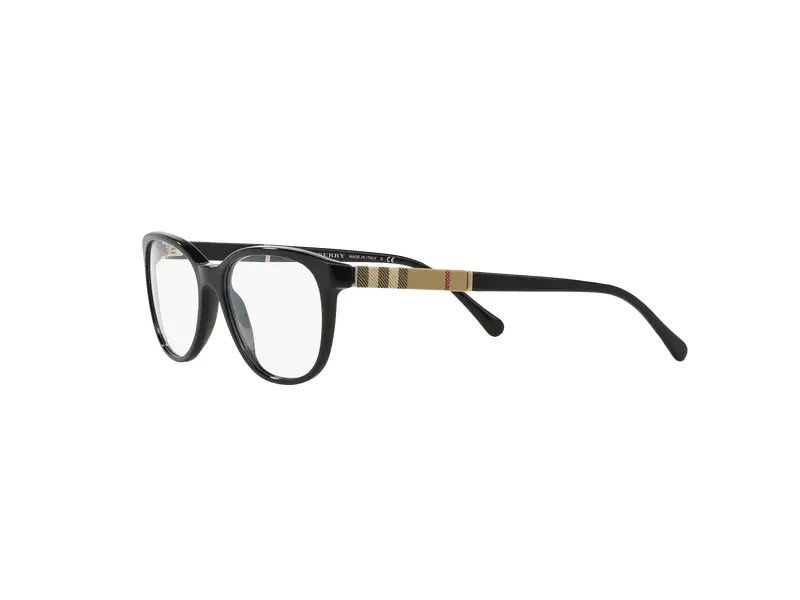 Burberry Donna BE2172 3001 Montature da vista Acetato Nero Trasparente Squadrata Normale miniatura 2