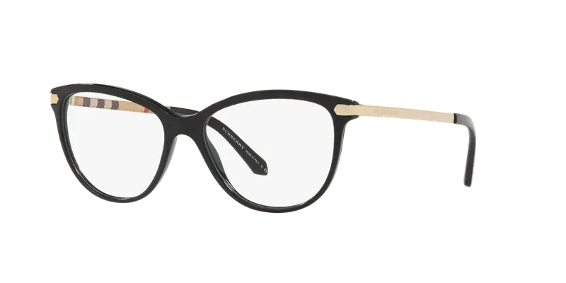 Burberry Donna BE2280 3001 Montature da vista Acetato Nero Trasparente Squadrata Normale