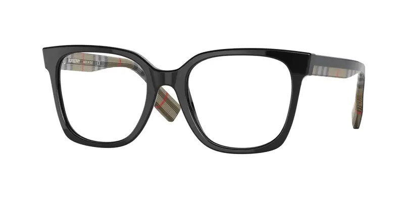 Burberry Donna BE2347 EVELYN 3942 Montature da vista Acetato Nero Trasparente Squadrata Normale