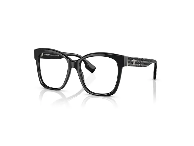 Burberry Donna BE2363 SYLVIE 3001 Montature da vista Acetato Nero Trasparente Squadrata Normale