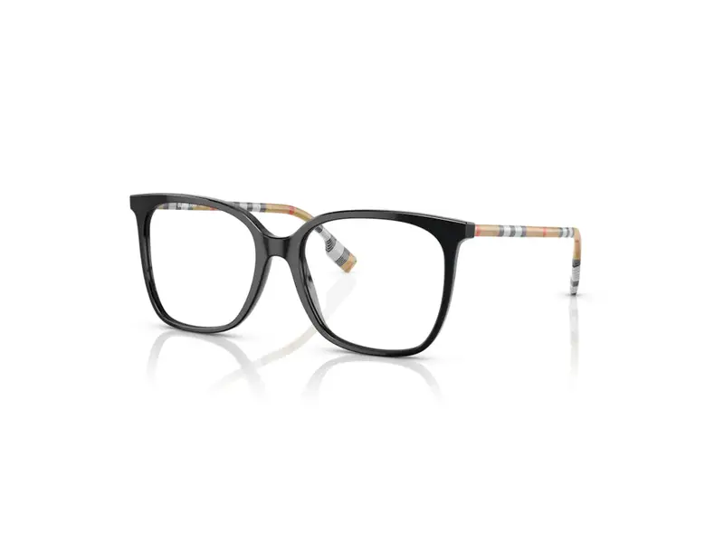 Burberry Donna BE2367 LOUISE 3853 Montature da vista Acetato Nero Trasparente Squadrata Normale