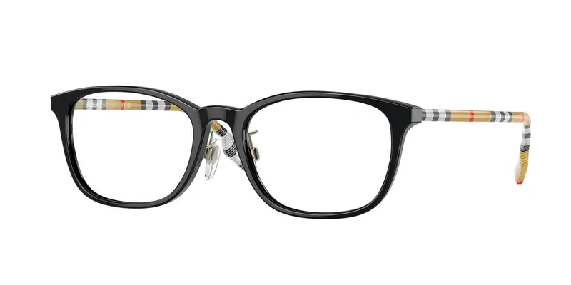 Burberry Donna BE2371D  3853 Montature da vista Acetato Nero Trasparente Squadrata Normale