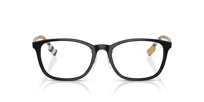 Burberry Donna BE2371D 3853 Montature da vista Acetato Nero Trasparente Squadrata Normale miniatura 2